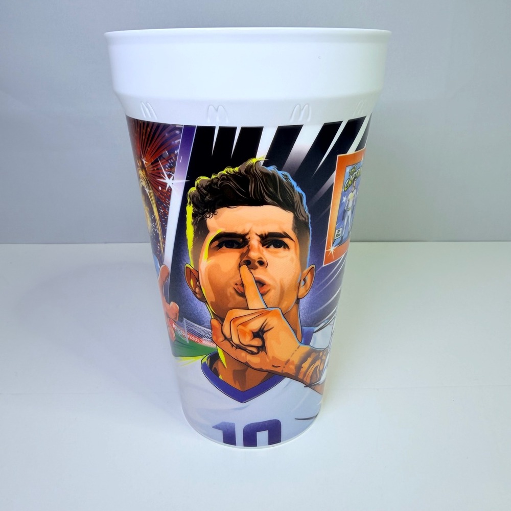 McDonalds 2022 FIFA World Cup Christian Pulisic USMNT Plastic Collector Cup 30oz